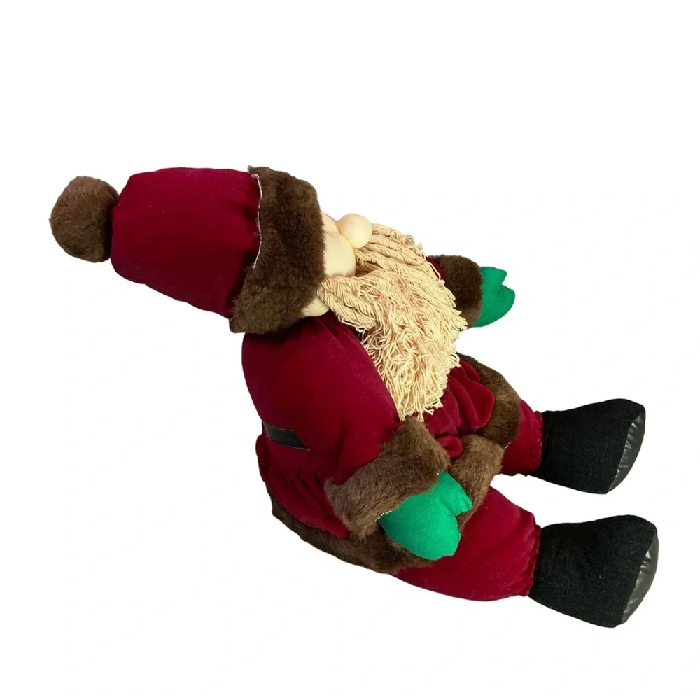 Santa Clause Plush Stuffed Animal Holiday Decor Sitting 16” Soft Cuddly Gift Toy